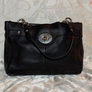 Coach Black Leather Shoulder Bag